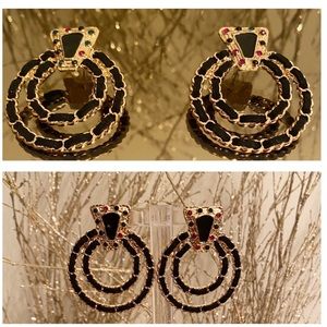 Black/Gold Chainlink Hoops✨✨